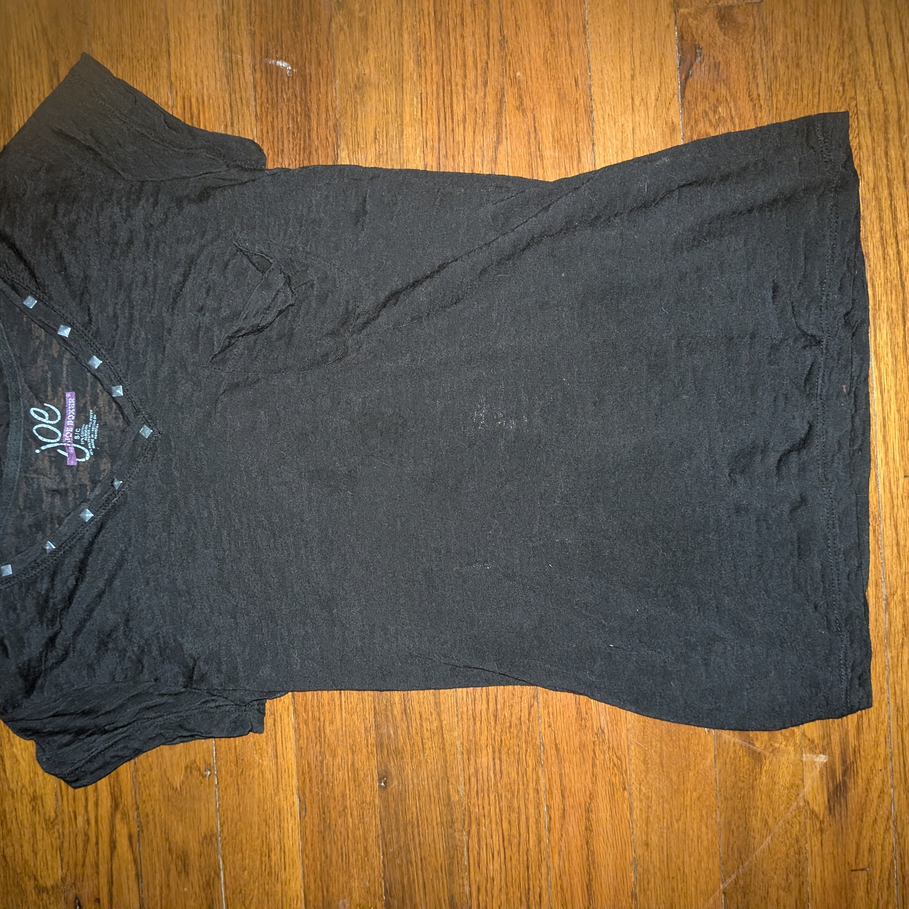 Joe Boxer Black Vneck Short Sleeve Tee